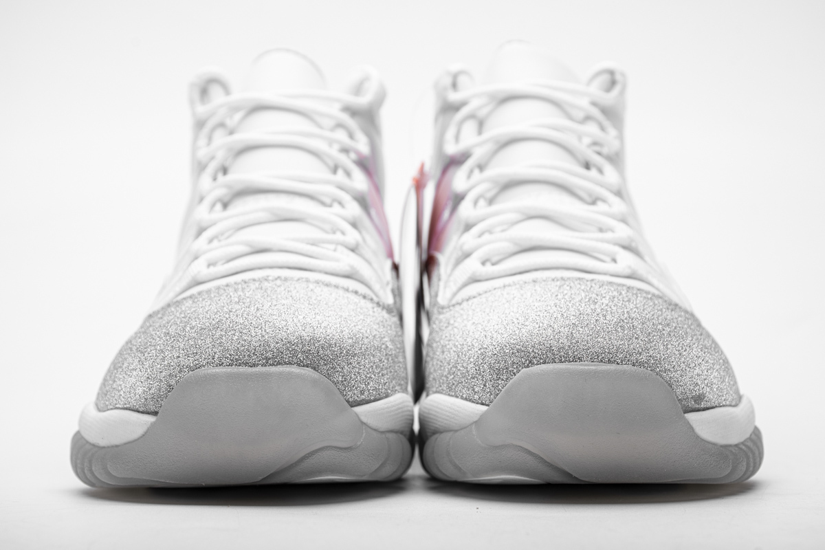 Jordan 11 Retro White Metallic Silver (Mid Quality)