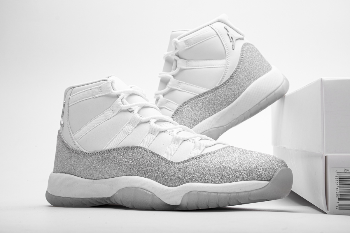 Jordan 11 Retro White Metallic Silver (Mid Quality)
