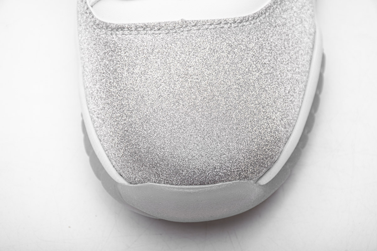Jordan 11 Retro White Metallic Silver (Mid Quality)