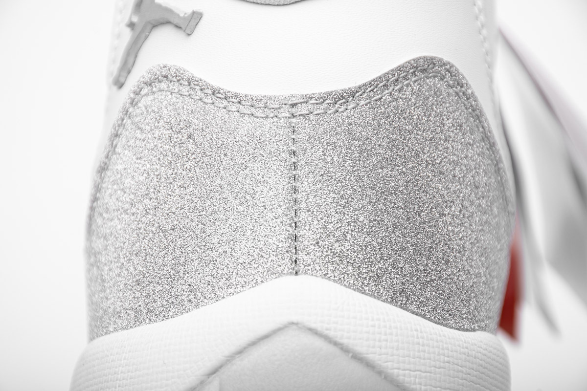 Jordan 11 Retro White Metallic Silver (Mid Quality)