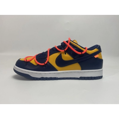 Nike Dunk Low Off-White University Gold Midnight Navy 01