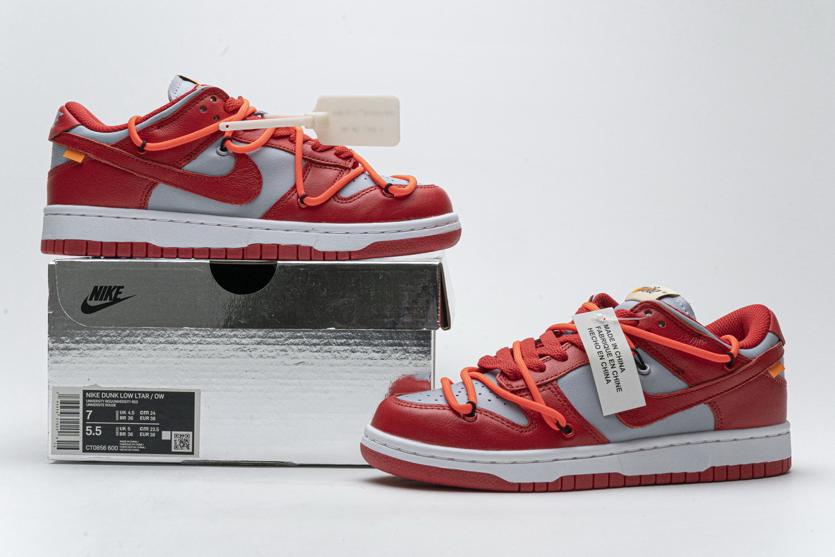 Nike Dunk Low Off-White University Red(Mid Quality)