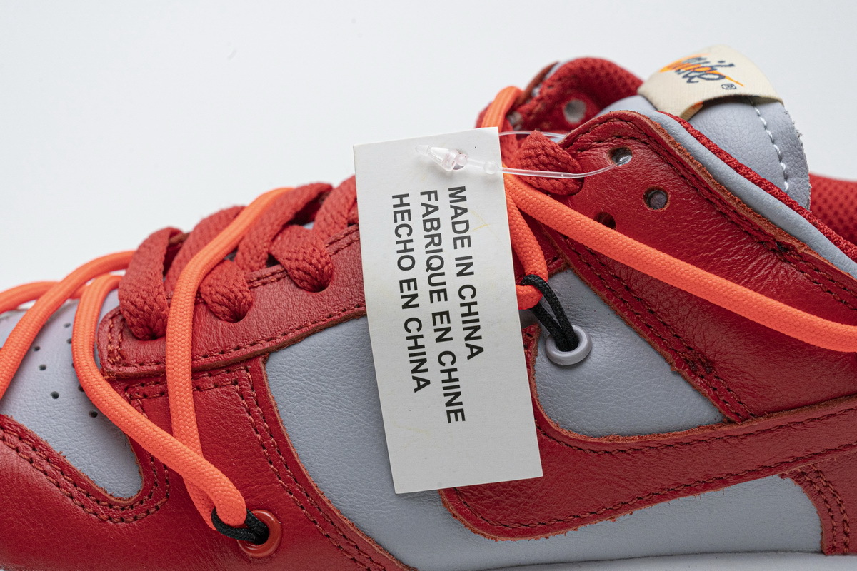 Nike Dunk Low Off-White University Red(Mid Quality)