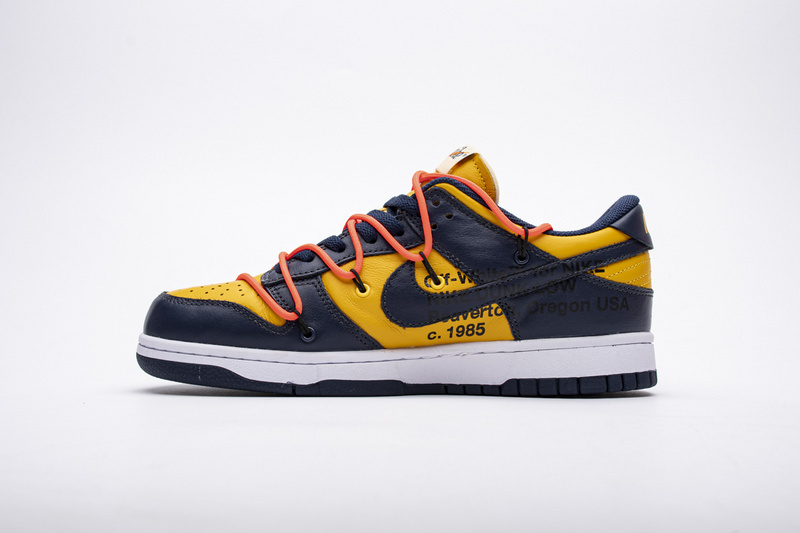 Nike Dunk Low Off-White University Gold Midnight Navy (Mid Quality)