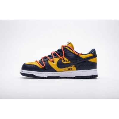 Nike Dunk Low Off-White University Gold Midnight Navy (Mid Quality) 01