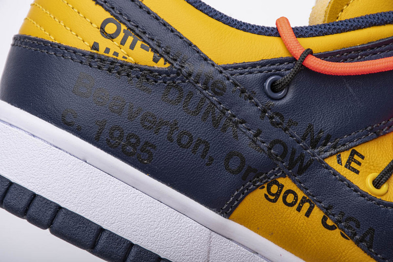 Nike Dunk Low Off-White University Gold Midnight Navy (Mid Quality)