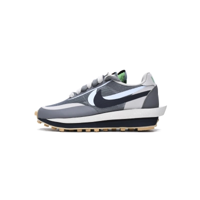 Nike LD Waffle sacai CLOT Kiss of Death 2 Cool Grey 01