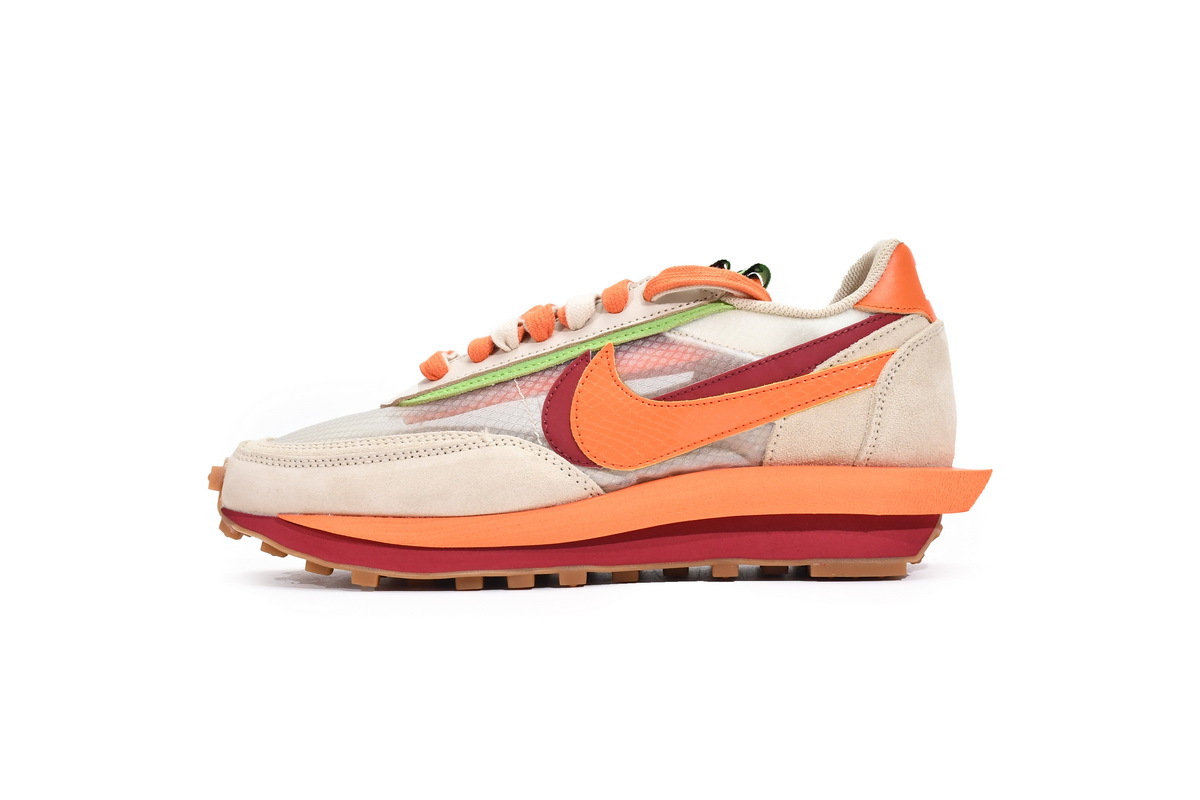Nike LD Waffle sacai CLOT Kiss of Death Net Orange Blaze
