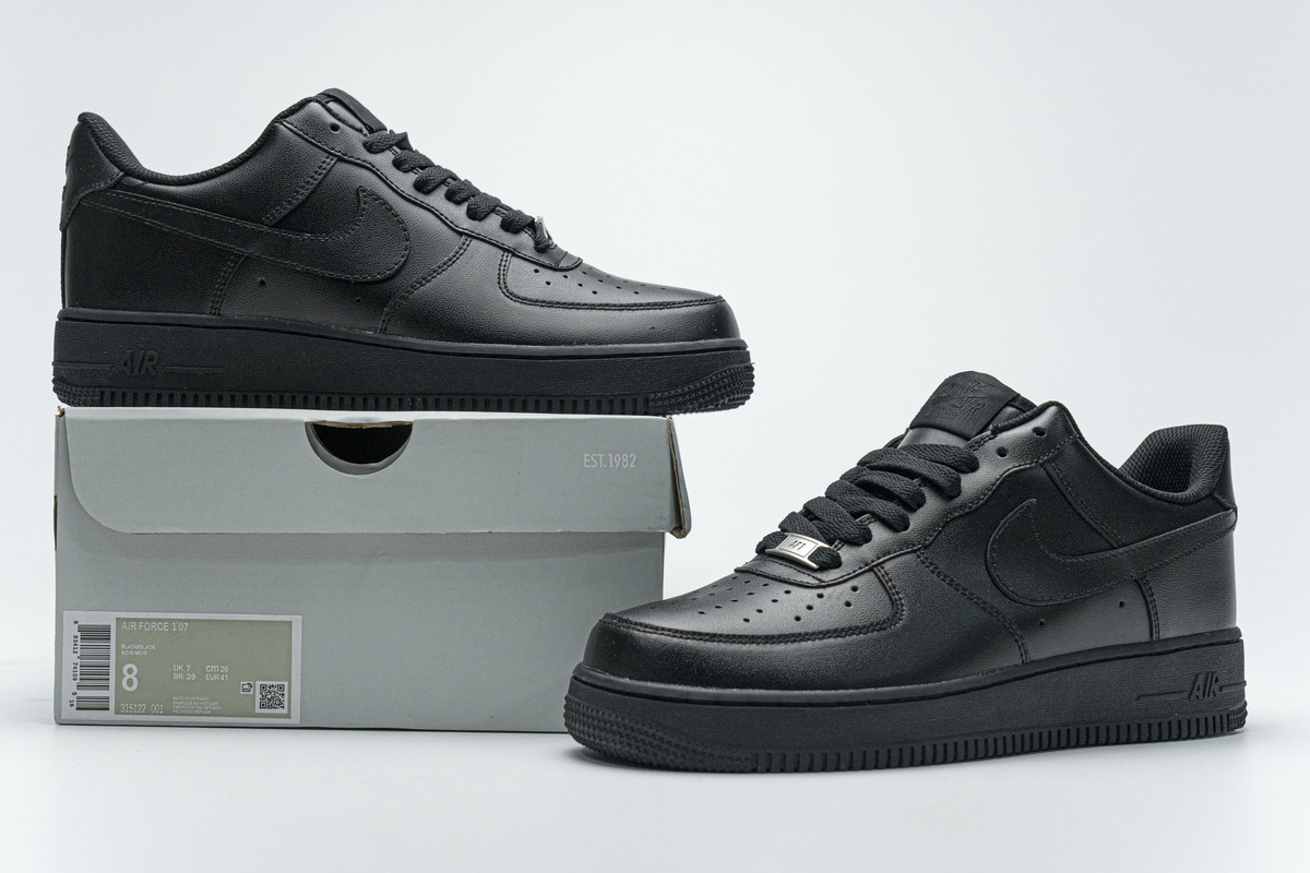 Nike Air Force 1 Low '07 Black Black (Cheap Sneakers)