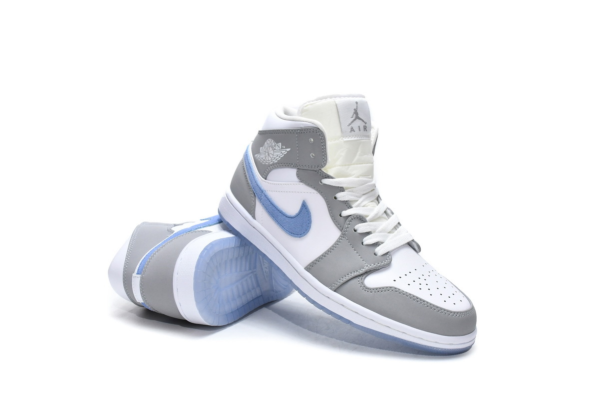 Jordan 1 Mid Wolf Grey Aluminum (Mid Quality)