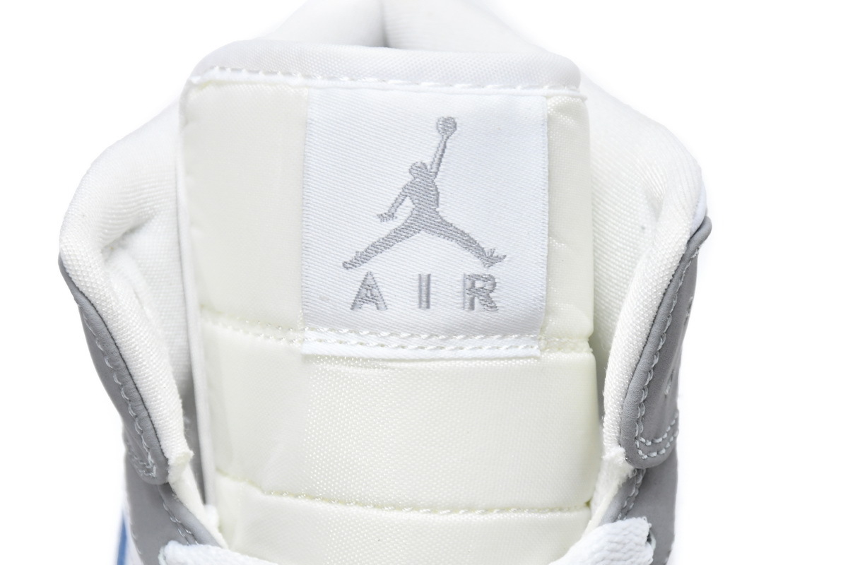 Jordan 1 Mid Wolf Grey Aluminum (Mid Quality)