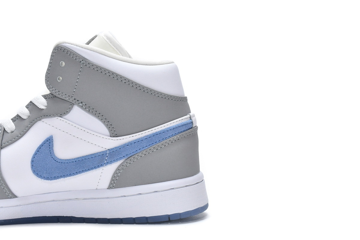 Jordan 1 Mid Wolf Grey Aluminum (Mid Quality)