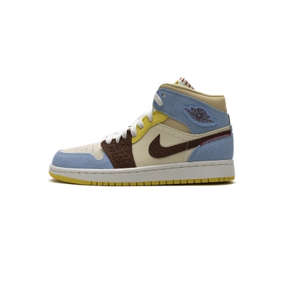 Jordan 1 Mid SE Fearless Maison Chateau Rouge (Mid Quality) 01