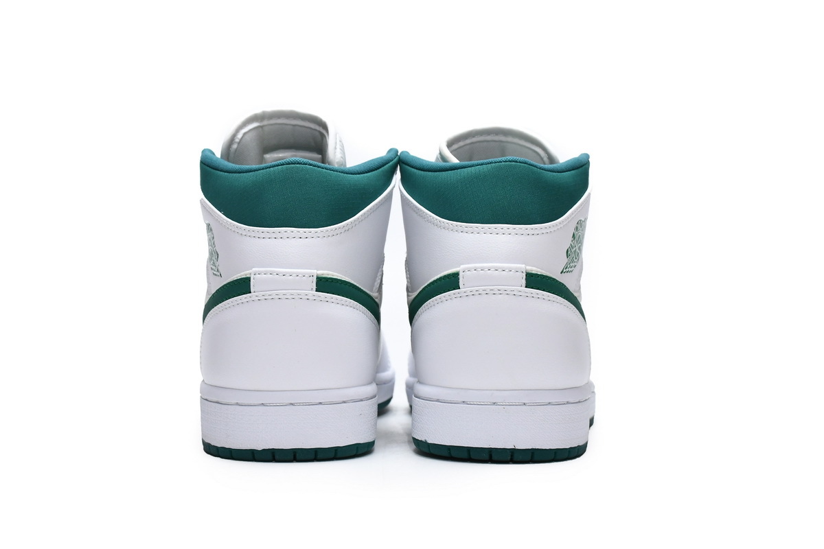 Jordan 1 Mid White Mystic Green (Mid Quality)