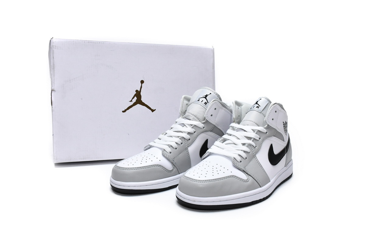 Jordan 1 Mid Light Smoke Grey (Mid Quality)