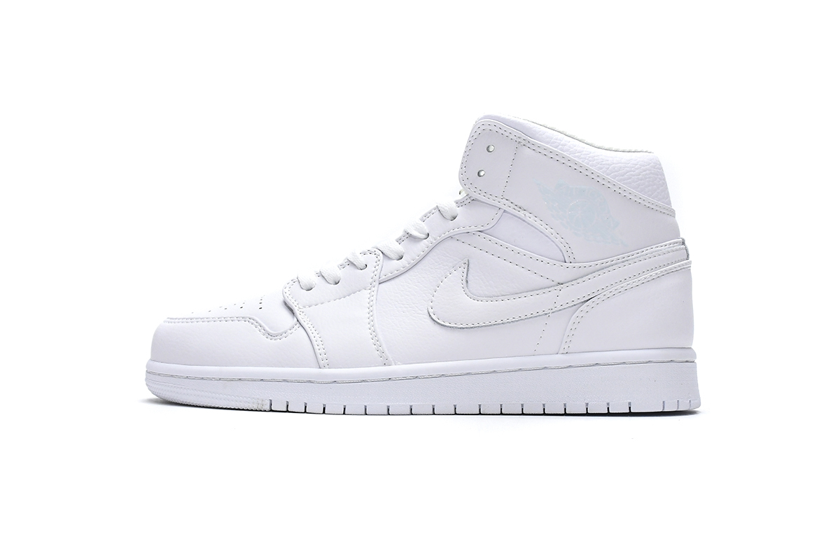 Jordan 1 Mid Triple White (2019) (Mid Quality)