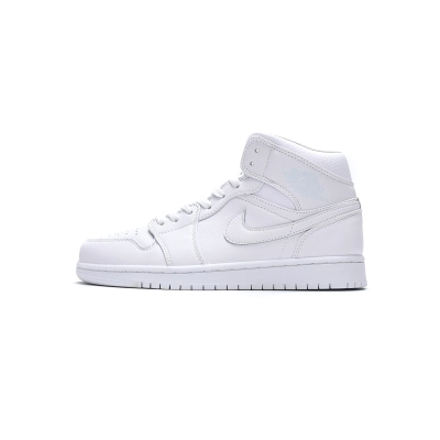 Jordan 1 Mid Triple White (2019) (Mid Quality) 01