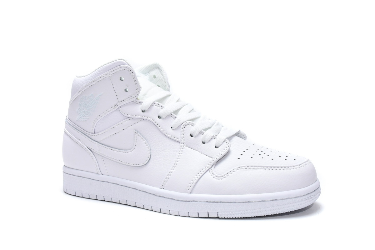 Jordan 1 Mid Triple White (2019) (Mid Quality)