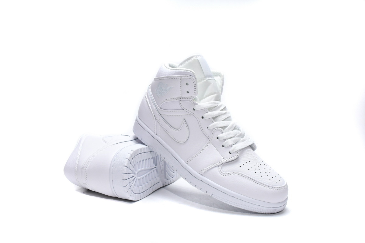 Jordan 1 Mid Triple White (2019) (Mid Quality)