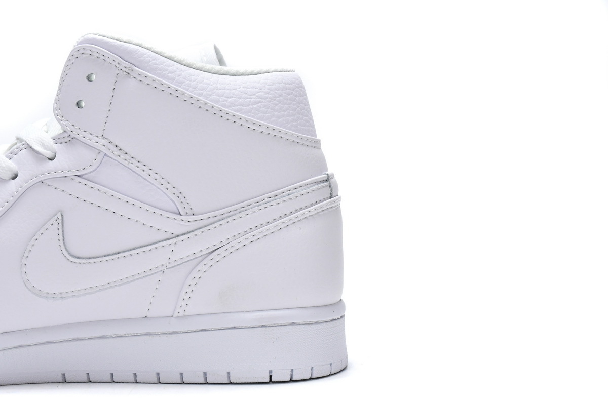Jordan 1 Mid Triple White (2019) (Mid Quality)