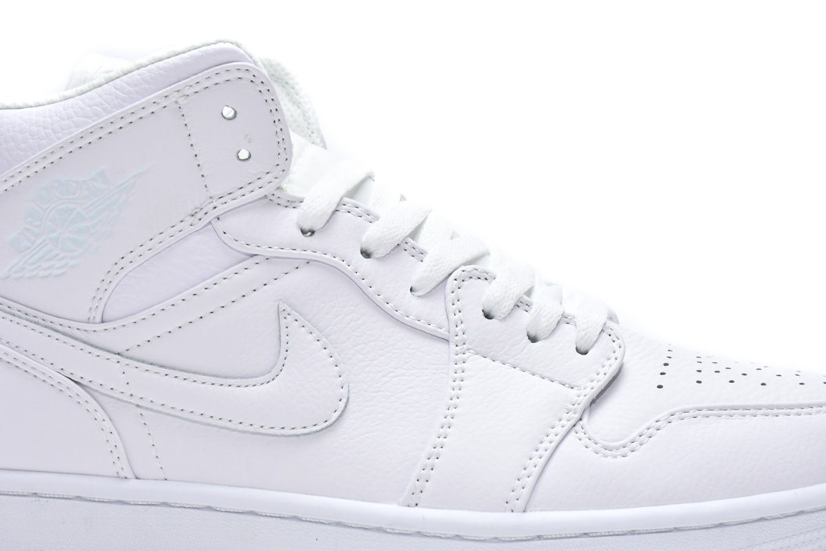 Jordan 1 Mid Triple White (2019) (Mid Quality)