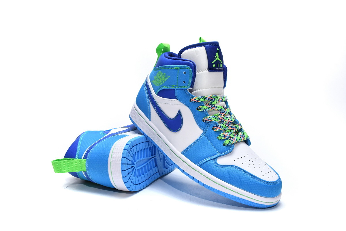 Jordan 1 Mid Sprite Blue (GS) (Mid Quality)