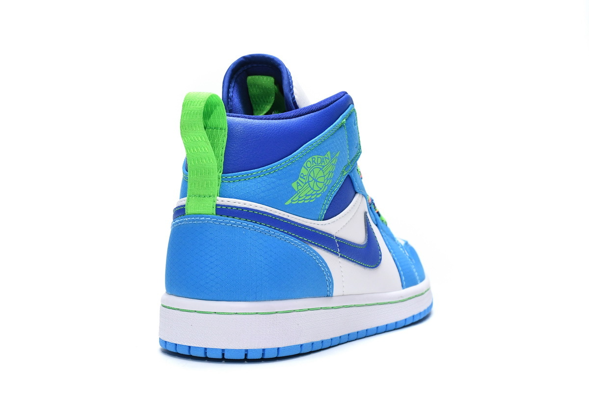 Jordan 1 Mid Sprite Blue (GS) (Mid Quality)