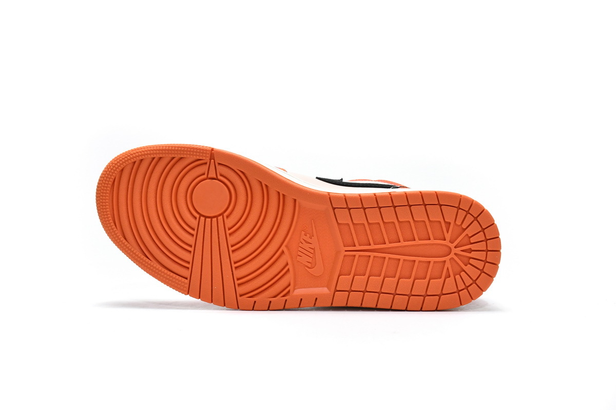 Jordan 1 Mid Team Orange Black (Mid Quality)