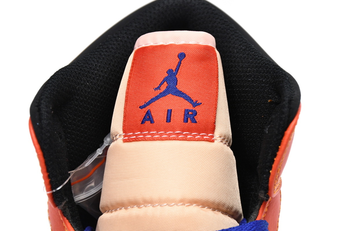 Jordan 1 Mid Team Orange Black (Mid Quality)