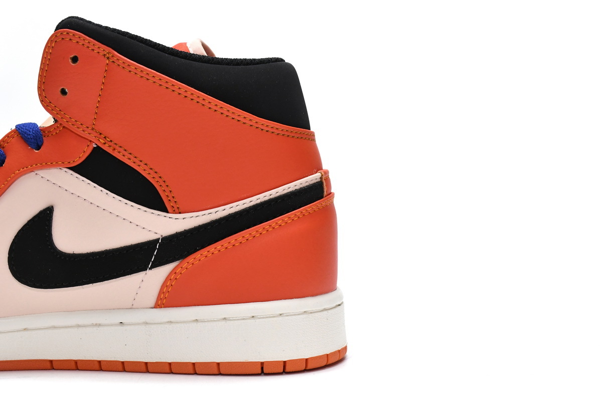 Jordan 1 Mid Team Orange Black (Mid Quality)