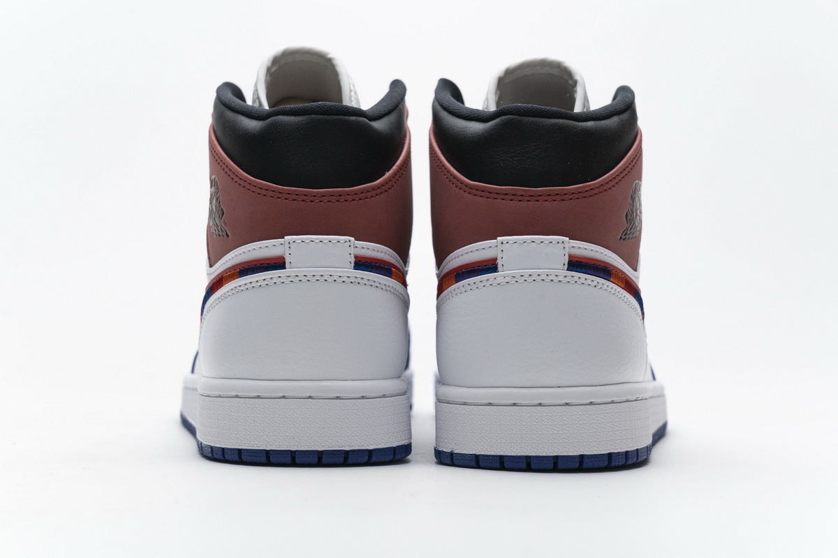 Jordan 1 Mid Multi-Color Swoosh (Mid Quality)