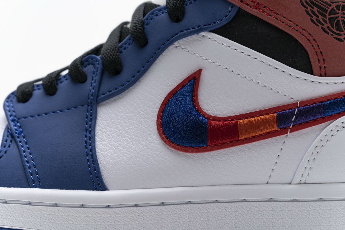 Jordan 1 Mid Multi-Color Swoosh (Mid Quality)