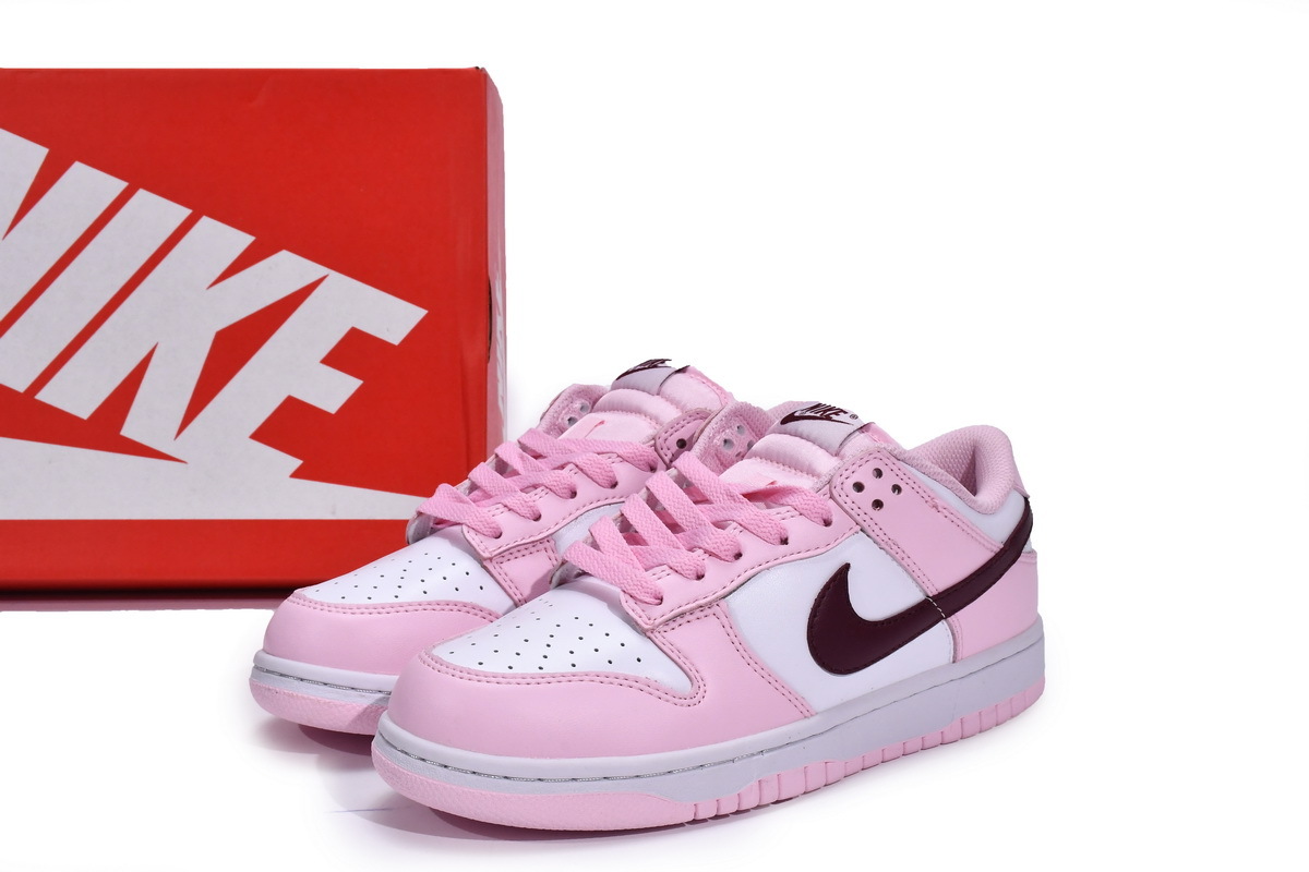 Nike Dunk Low Pink Foam Red White (GS) (Cheap Sneakers)