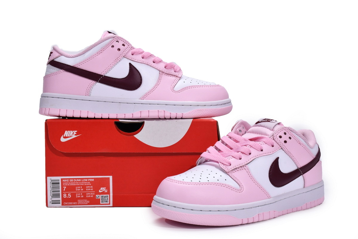 Nike Dunk Low Pink Foam Red White (GS) (Cheap Sneakers)