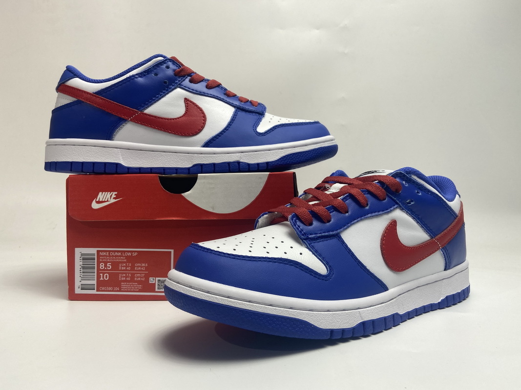 Nike Dunk Low Bright Crimson Game Royal (GS) (Cheap Sneakers)