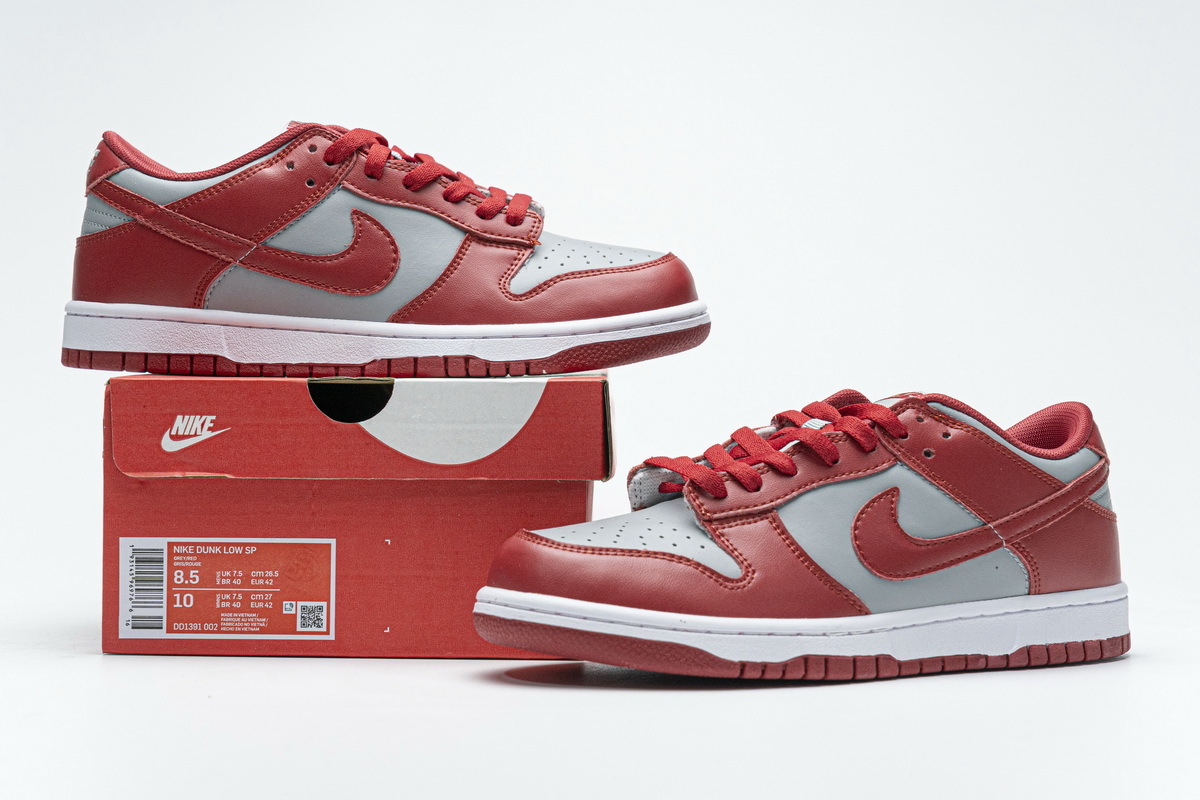 Nike Dunk Low Retro Medium Grey Varsity Red UNLV (2021) (Cheap Sneakers)