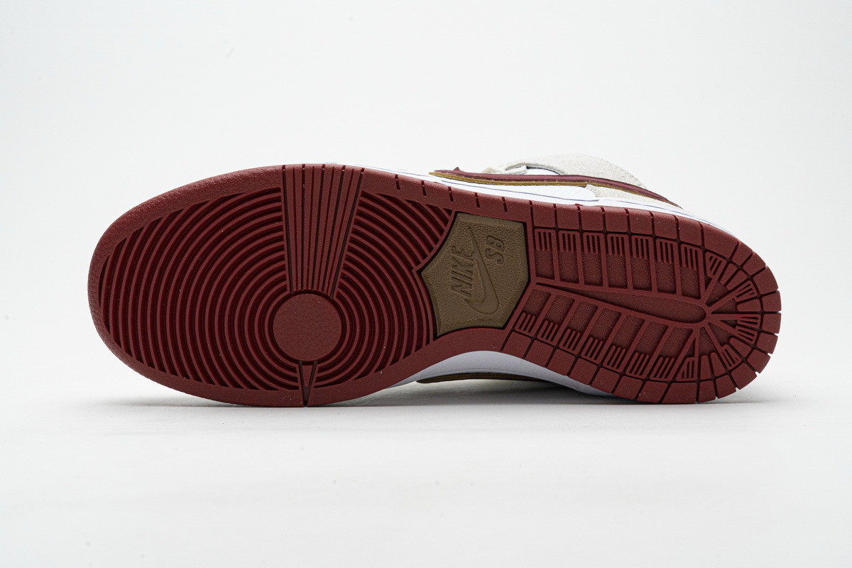 Nike SB Dunk High Sail Bright Crimson (Cheap Sneakers)