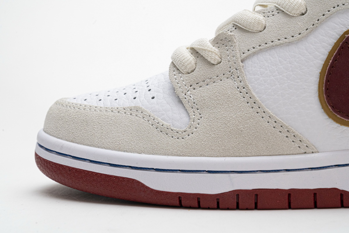 Nike SB Dunk High Sail Bright Crimson (Cheap Sneakers)