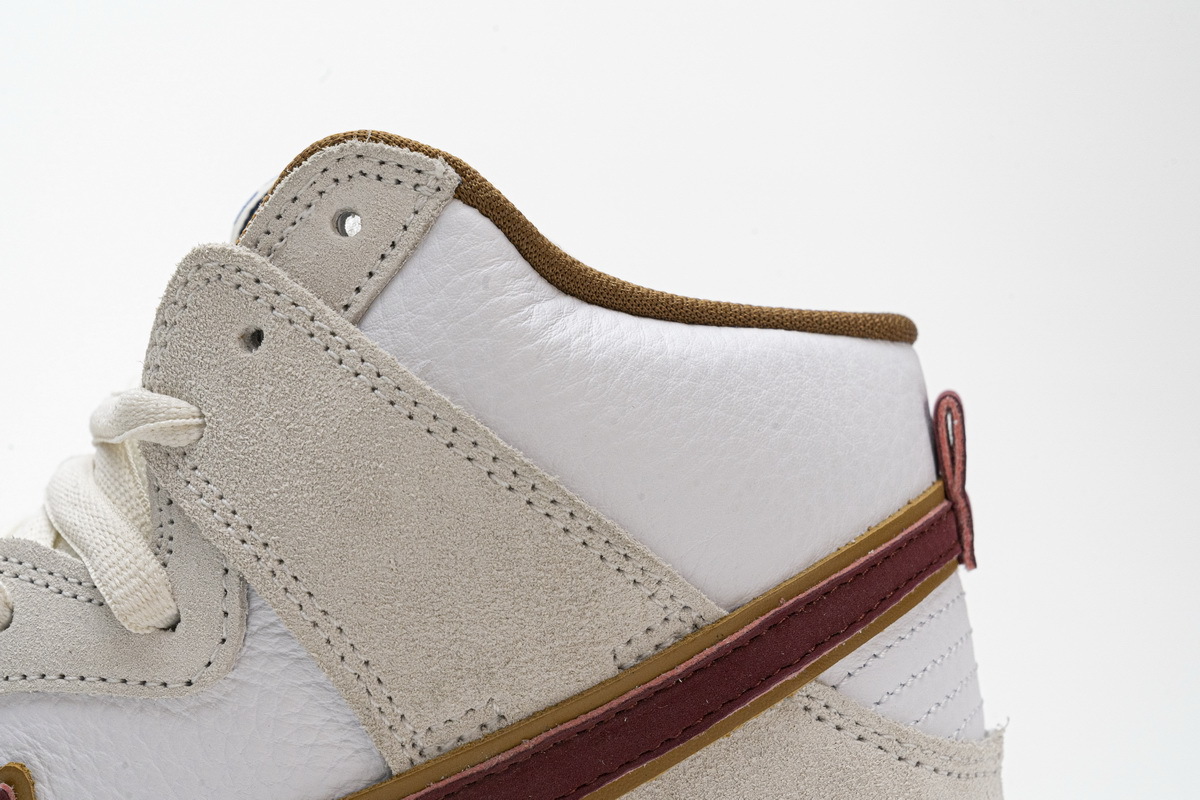 Nike SB Dunk High Sail Bright Crimson (Cheap Sneakers)