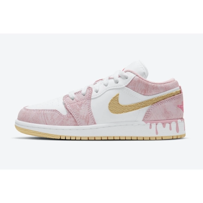 Jordan 1 Low Paint Drip (GS) (Cheap Sneakers) 01