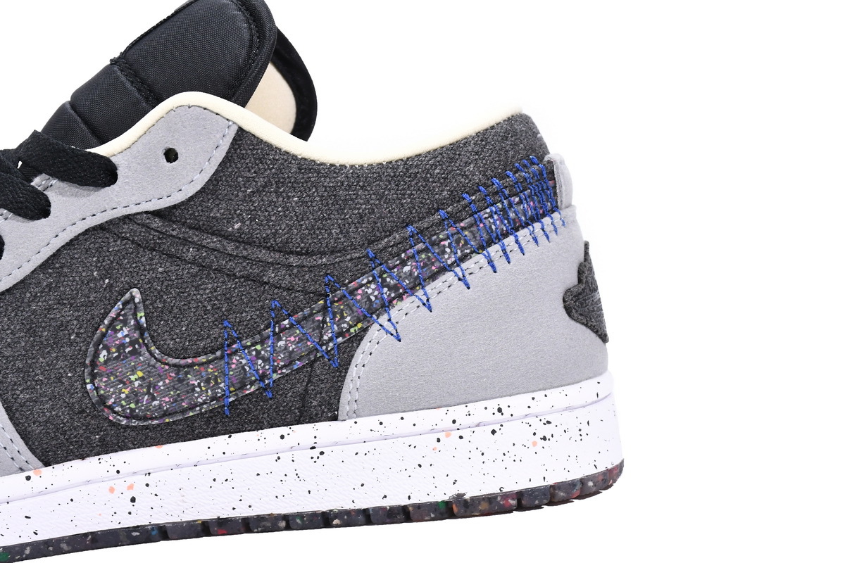 Jordan 1 Low SE Crater Black Grey (Cheap Sneakers)