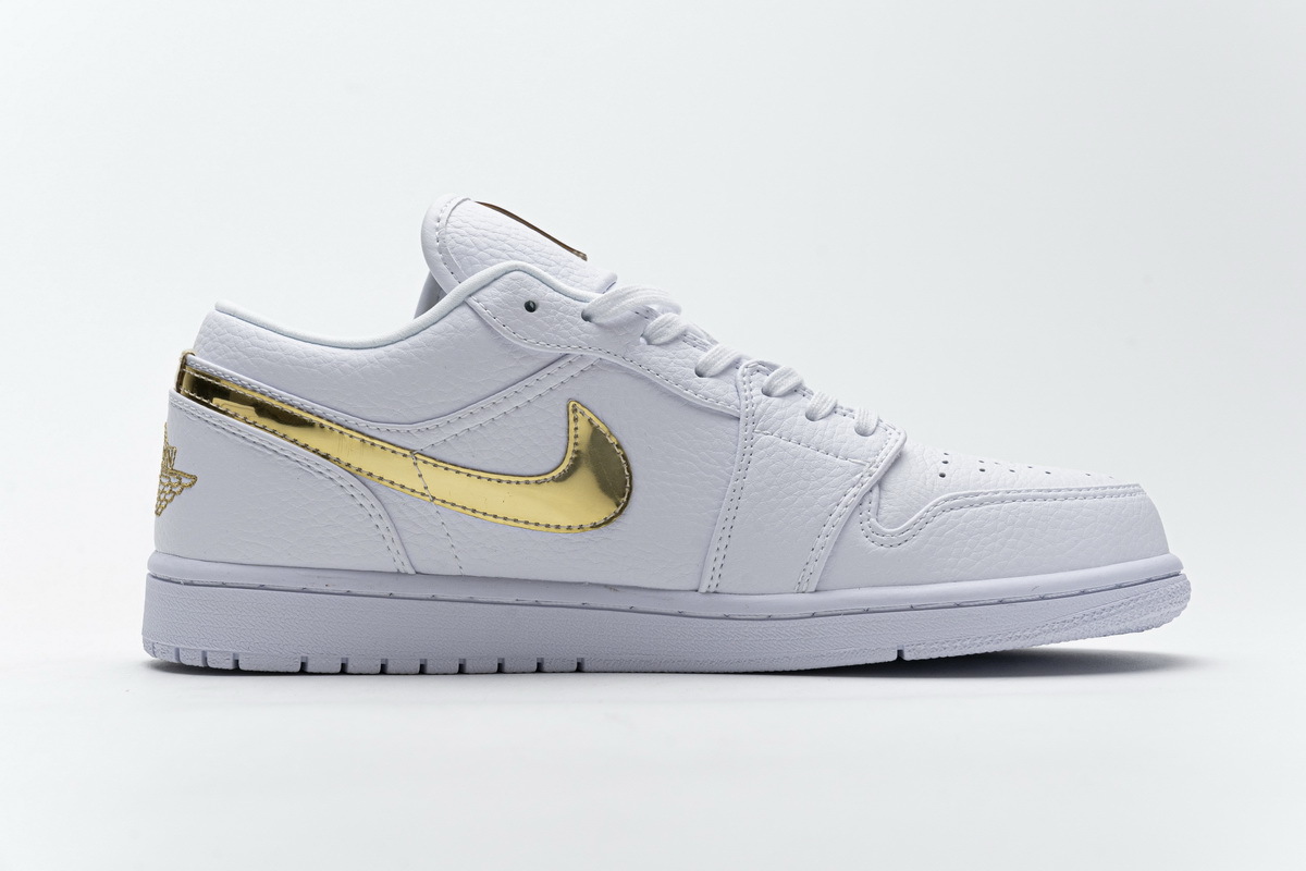 Jordan 1 Low White Metallic Gold (Cheap Sneakers)