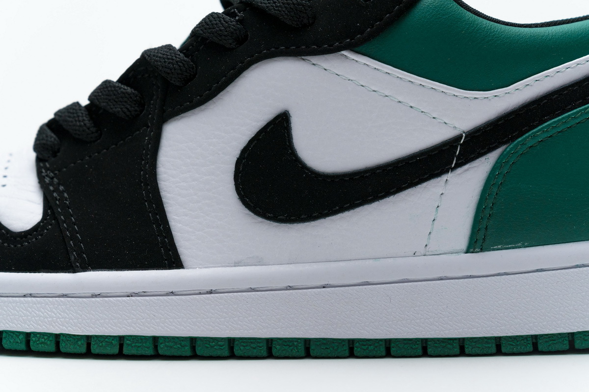 Jordan 1 Low White Black Mystic Green (Cheap Sneakers)