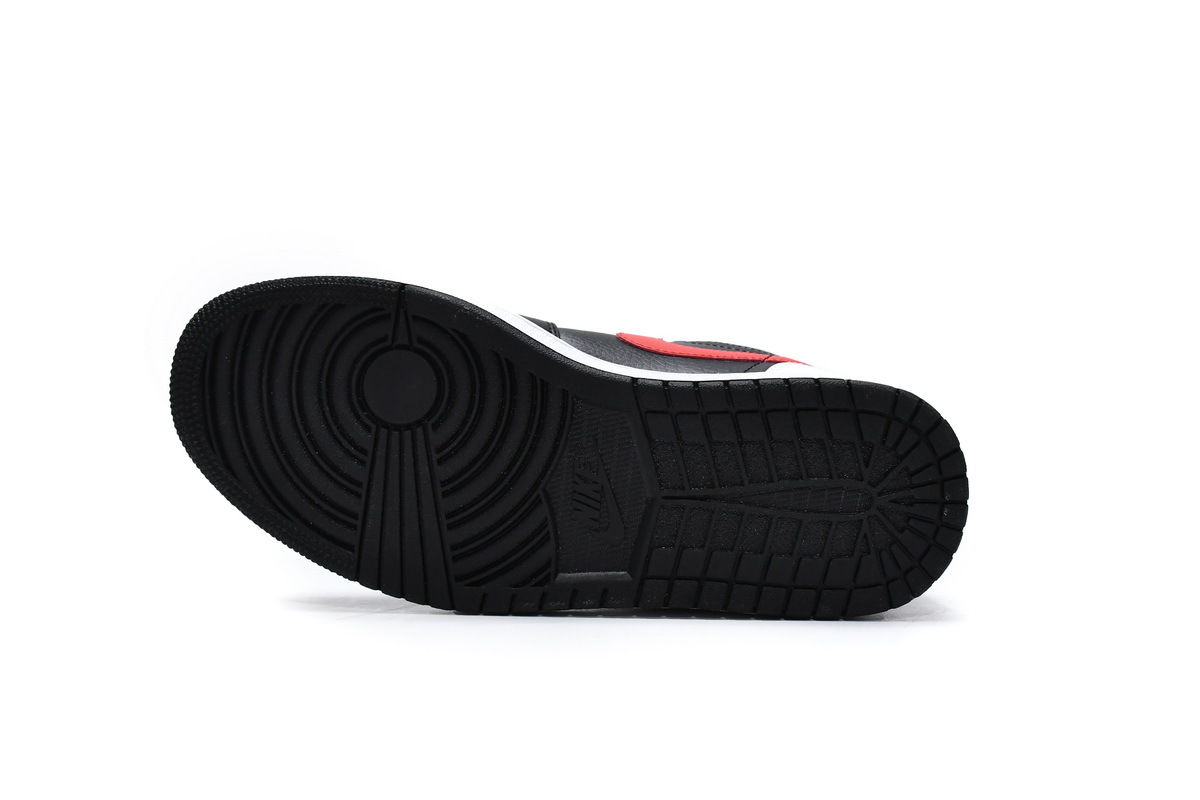 Jordan 1 Mid Black Chile Red White (Mid Quality)