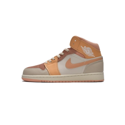 Jordan 1 Mid Apricot Orange (Mid Quality) 01
