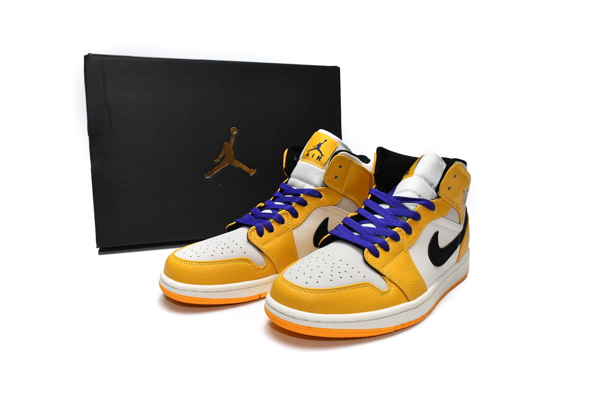 Jordan 1 Mid SE Lakers (Mid Quality)