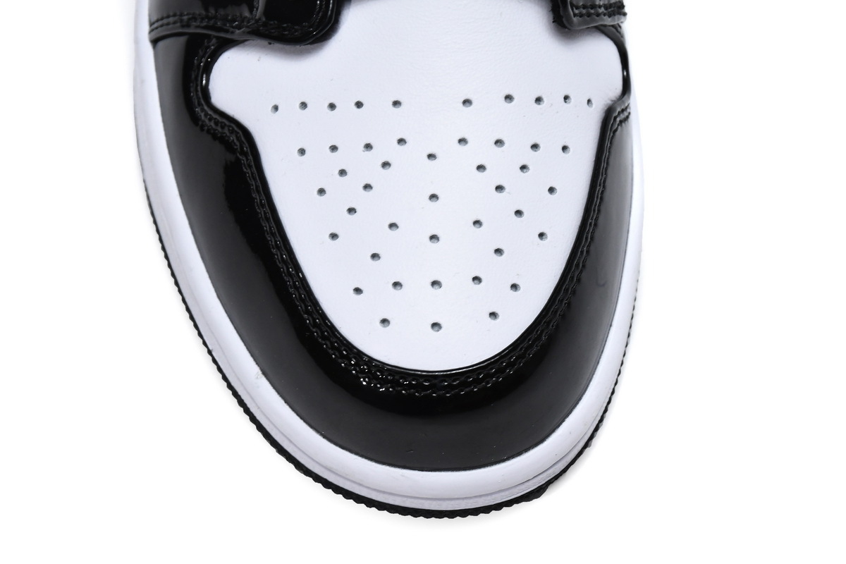 Jordan 1 Mid Patent Black White Gold (Mid Quality)