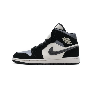 Jordan 1 Mid Satin Grey Toe (Mid Quality) 01