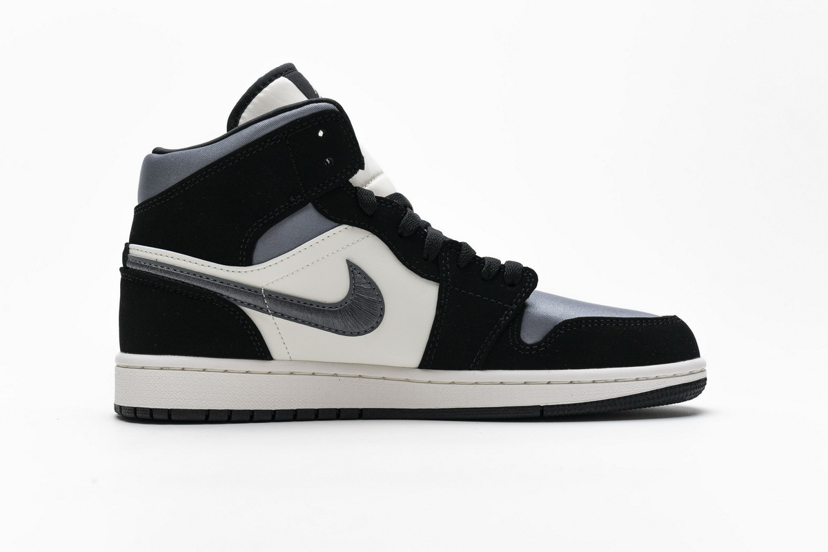 Jordan 1 Mid Satin Grey Toe (Mid Quality)