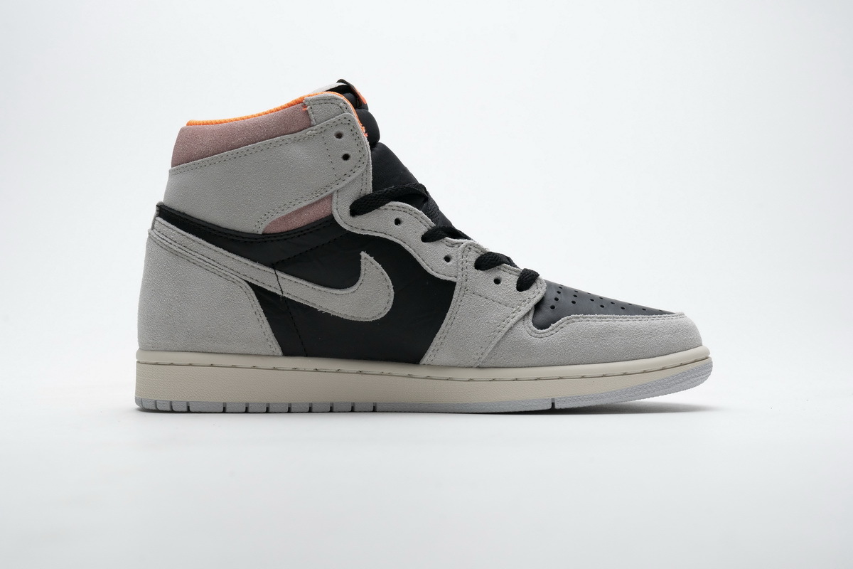Jordan 1 Retro High Neutral Grey Hyper Crimson (Mid Quality)